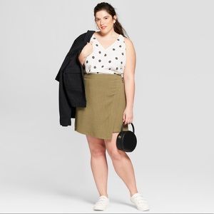 Olive Green Short Skirt